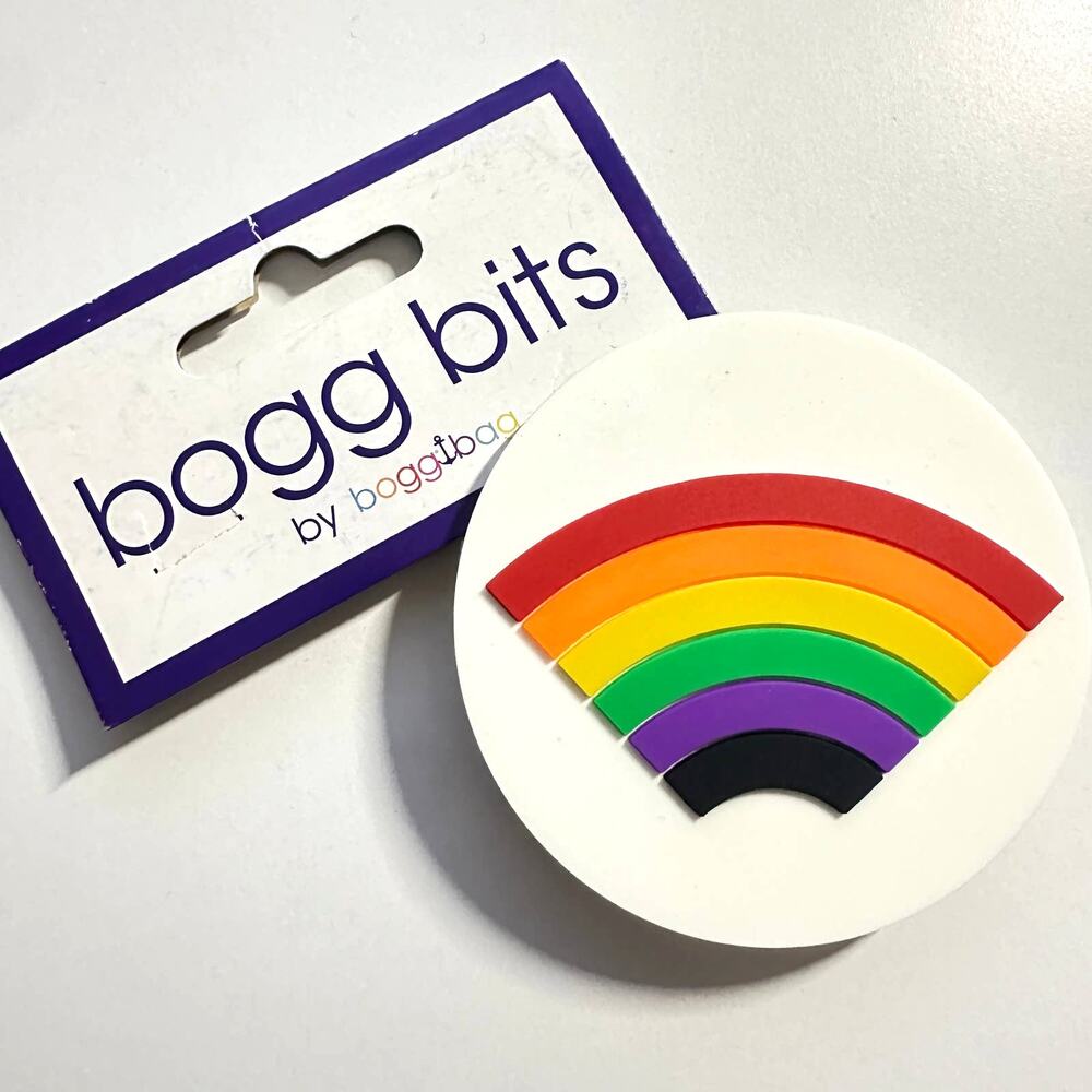 Bogg Bits Bogg Bags Round Rainbow Accessory 3" Rainbow Pride